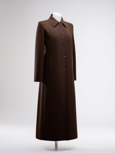 Kahverengi Kaşe Uzun Kaban