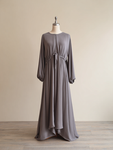 Gri Medine İpeği Ferace