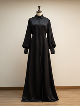 Siyah Medine İpeği Ferace